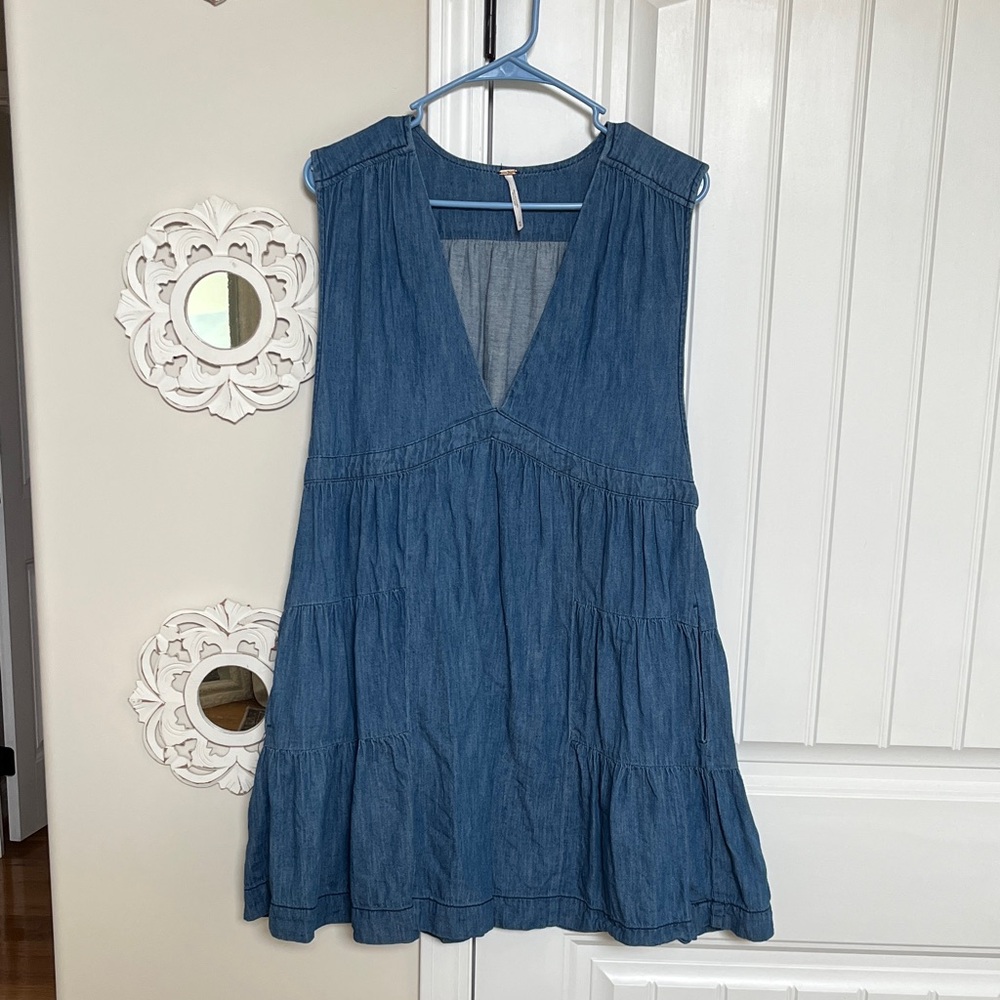 Free People Blue Denim Dress